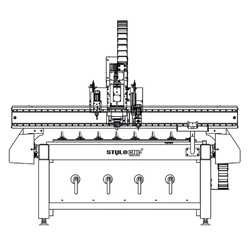 帶自動換刀裝置的數(shù)控雕刻機