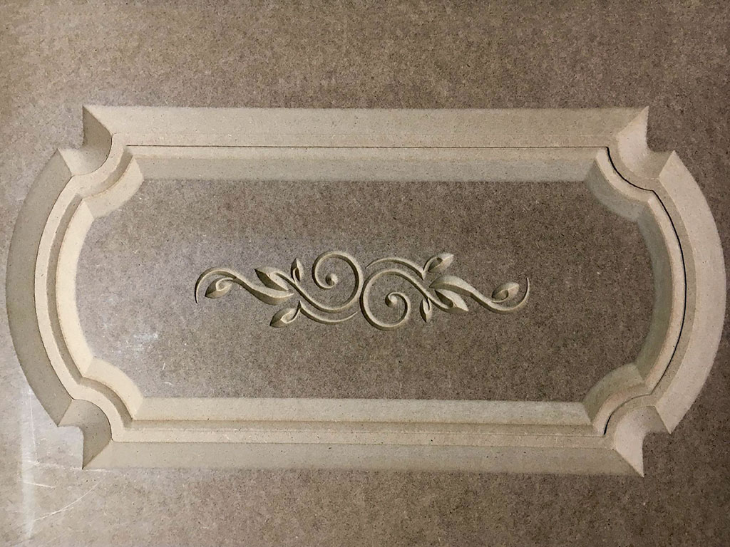 數控雕刻刻機雕刻 MDF 樣品