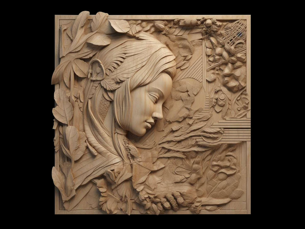 用于木浮雕項目的數控雕刻機