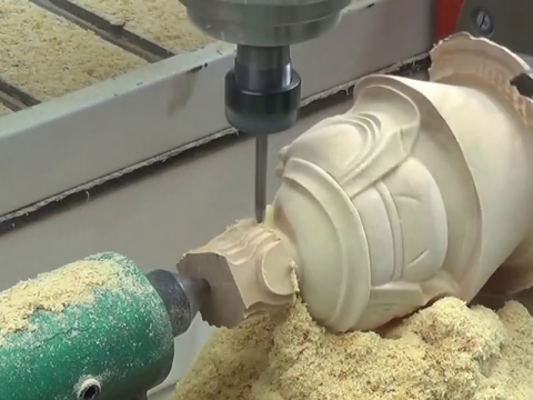 旋轉(zhuǎn)軸3D數(shù)控木工雕刻機(jī)