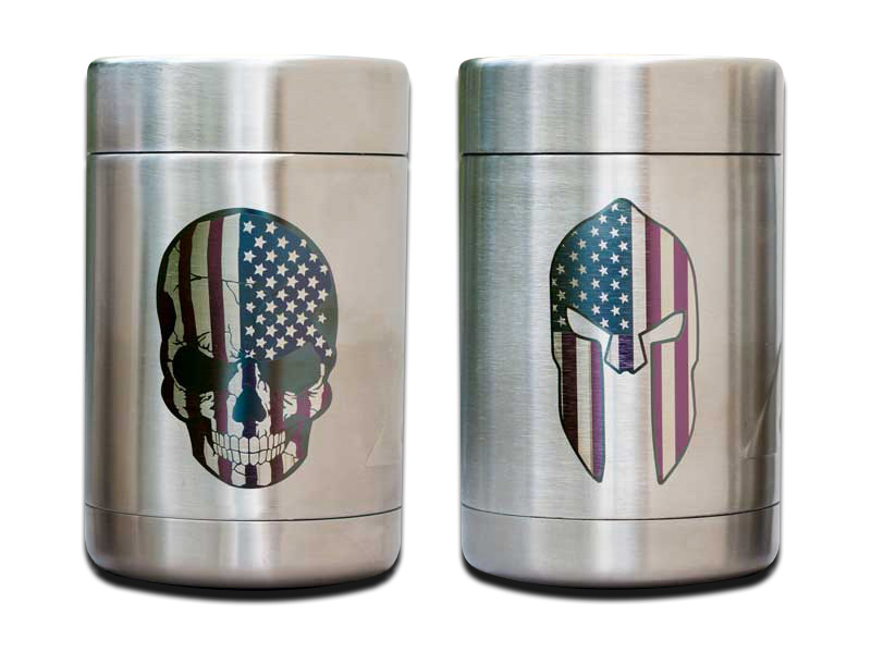 MOPA 激光雕刻不銹鋼馬克杯，帶彩色標志