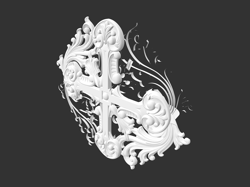 數控雕刻刻機表 3D 木質裝飾模型 STL 檔