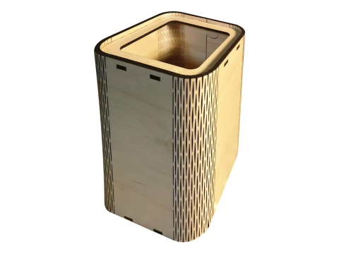 CO2 激光切割 3D 筆筒和筆架